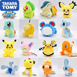 Takara Tomy Pokemon Pikachu Eevee plush toys Jigglypuff Charmander Gengar Bulbasaur Animal Plush Stuffed Toys For children