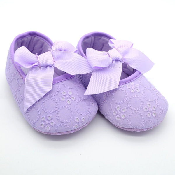 Toddler Baby Girl Princess Srewalker Shoes Pure White Soft Sole Shoes Infant Leisure First Walkers S01