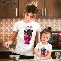 mama baby mouse cartoon family t shirt for mother daughter clothes for mommy and me outfits mum baby girl big little sisters