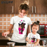 mama baby mouse cartoon family t shirt for mother daughter clothes for mommy and me outfits mum baby girl big little sisters