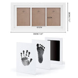 Baby's Mark Classic Imprint Frame Wooden Photo Frame with Hand Footprint Makers Imprint Kit Baby Ink Pad Newborn Baby Souvenir