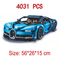 DHL 20086 4031Pcs Technic Car Series Supercar Bugatti Chiron Model Building Blocks Compatible Legoings 42083 Toys Bricks