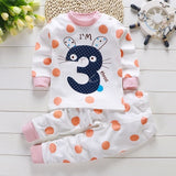 2019 Autumn New Baby Clothing Set Cartoon Cotton Baby Boys Clothing Girls Suit Set 0-3 Year Baby Clothes