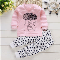 2019 Autumn New Baby Clothing Set Cartoon Cotton Baby Boys Clothing Girls Suit Set 0-3 Year Baby Clothes