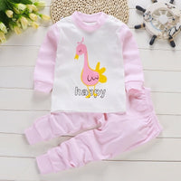 2019 Autumn New Baby Clothing Set Cartoon Cotton Baby Boys Clothing Girls Suit Set 0-3 Year Baby Clothes