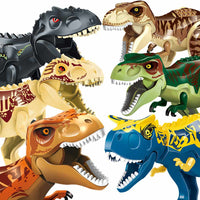 Legoing Jurassic World Park Dinosaur animal Building Blocks figures compatible with Legoed Duploes bricks toys for Childrens