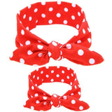 2Pc/Set Mother And Children Girl Rabbit Ears Headband Plaid Bow Hairband Turban Knot Headwrap mom and me Hair Band Accessories