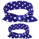 2Pc/Set Mother And Children Girl Rabbit Ears Headband Plaid Bow Hairband Turban Knot Headwrap mom and me Hair Band Accessories