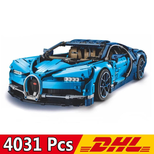 DHL 20086 4031Pcs Technic Car Series Supercar Bugatti Chiron Model Building Blocks Compatible Legoings 42083 Toys Bricks