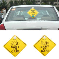 Baby Stroller Accessories Car Sucker Sticker Warning Safety Mark Sign Sticker Car Window Decal