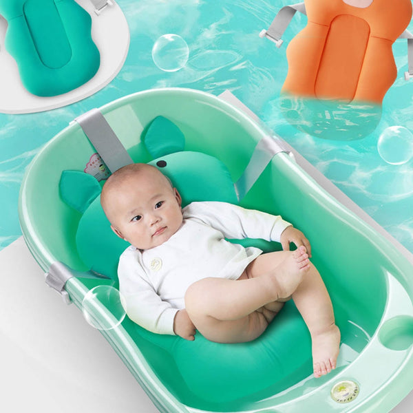 Newborn Baby Shower Safety Bath Seat Pillow Security Portable Air Cushion Bed Babies Infant Baby Bath Pad Non-Slip Bathtub Mat