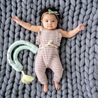 New Born Baby Clothes Backless Striped Ruffle Romper Overalls Jumpsuit Clothes Baby Girl Clothes Baby Girl Romper kid clothes