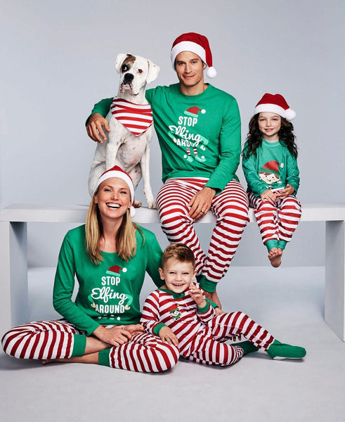 2019 Family Christmas Pajamas Set Family Matching Clothes Xmas Family Look Clothes Adult Kids Pajamas set Baby Romper Sleepwear