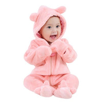 Baby Rompers Newborn Baby Girl Clothes Set Cute 3D Bear Ear Jumpsuit Baby Boy Clothes Set Rompers Warm Baby Clothing Set