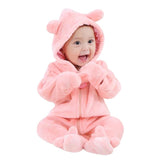 Baby Rompers Newborn Baby Girl Clothes Set Cute 3D Bear Ear Jumpsuit Baby Boy Clothes Set Rompers Warm Baby Clothing Set