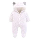 Baby Rompers Newborn Baby Girl Clothes Set Cute 3D Bear Ear Jumpsuit Baby Boy Clothes Set Rompers Warm Baby Clothing Set