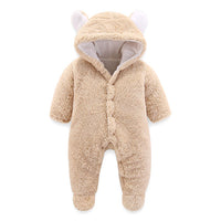 Baby Rompers Newborn Baby Girl Clothes Set Cute 3D Bear Ear Jumpsuit Baby Boy Clothes Set Rompers Warm Baby Clothing Set