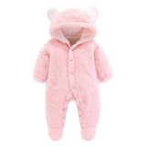 Baby Rompers Newborn Baby Girl Clothes Set Cute 3D Bear Ear Jumpsuit Baby Boy Clothes Set Rompers Warm Baby Clothing Set