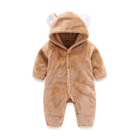 Baby Rompers Newborn Baby Girl Clothes Set Cute 3D Bear Ear Jumpsuit Baby Boy Clothes Set Rompers Warm Baby Clothing Set