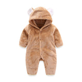 Baby Rompers Newborn Baby Girl Clothes Set Cute 3D Bear Ear Jumpsuit Baby Boy Clothes Set Rompers Warm Baby Clothing Set