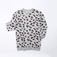 New Autumn Family Matching Outfits Mother Daughter Tops Fashion Leopard Print Casual Loose T Shirt Mom And Baby Kids Sweatshirt