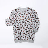 New Autumn Family Matching Outfits Mother Daughter Tops Fashion Leopard Print Casual Loose T Shirt Mom And Baby Kids Sweatshirt