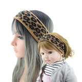 bunvel Mother Daughter Headbands Baby Toddler Turban for Girls Mommy and Me Clothes Leopard Autumn Winter Headband ff