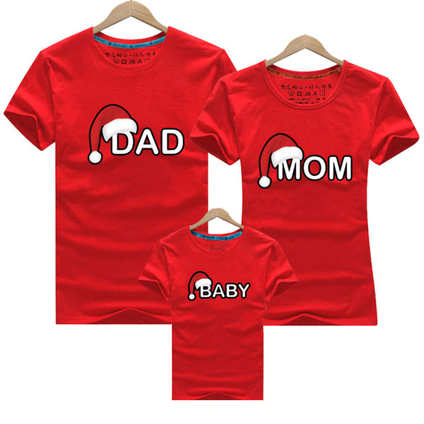 2019 Dad Mom Baby Christmas Clothing Family Matching Outfits Clothes Mother Daughter Father Son Look Mommy and Me T-Shirt Set