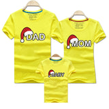 2019 Dad Mom Baby Christmas Clothing Family Matching Outfits Clothes Mother Daughter Father Son Look Mommy and Me T-Shirt Set