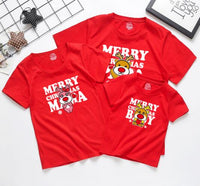 2019 Dad Mom Baby Christmas Clothing Family Matching Outfits Clothes Mother Daughter Father Son Look Mommy and Me T-Shirt Set