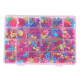 Bead Kit Plastic Acrylic Kids Jigsaw Puzzle Geometric Shape Beads Toys Girls DIY Jewelry Making Stringing Beads Bracelets Toys