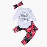 Newborn Baby Girls Top Romper Flower Pants Leggings Outfits Clothes