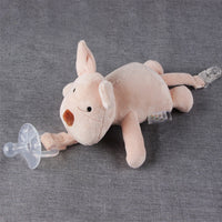 1Pc Cute Baby Cartoon Dummy Pacifier Chain Clips Newborn Plush Animal Toys Toddler Soother Nipples Holder (not include Pacifier)