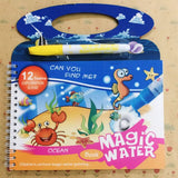 Magic Water Drawing Book Coloring Book Doodle & Magic Pen Painting Drawing Toy Gift Painting Board for Kids Boys Girls Education