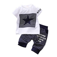 2PC Casual Baby Toddler Kids Boy Clothes T-shirt Top +Pants Outfits Playsuit Set