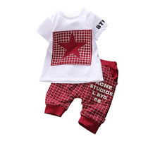 2PC Casual Baby Toddler Kids Boy Clothes T-shirt Top +Pants Outfits Playsuit Set