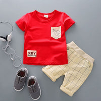 Cartoon Cotton Summer Clothing Sets for Newborn Baby Boy Infant Fashion Outerwear Clothes Suit T-shirt+Pant Suit baby Boy Cloth