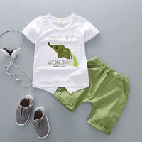 Cartoon Cotton Summer Clothing Sets for Newborn Baby Boy Infant Fashion Outerwear Clothes Suit T-shirt+Pant Suit baby Boy Cloth