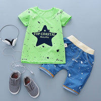 Cartoon Cotton Summer Clothing Sets for Newborn Baby Boy Infant Fashion Outerwear Clothes Suit T-shirt+Pant Suit baby Boy Cloth