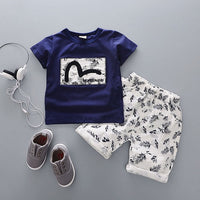 Cartoon Cotton Summer Clothing Sets for Newborn Baby Boy Infant Fashion Outerwear Clothes Suit T-shirt+Pant Suit baby Boy Cloth