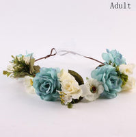 Mom and Me Flower Headband 2017 Summer Style Newborn Headband Flower Crown Mother Kids Matching Garland Hair Band Accessories