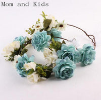 Mom and Me Flower Headband 2017 Summer Style Newborn Headband Flower Crown Mother Kids Matching Garland Hair Band Accessories