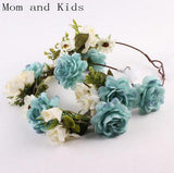 Mom and Me Flower Headband 2017 Summer Style Newborn Headband Flower Crown Mother Kids Matching Garland Hair Band Accessories