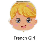 English Spanish Russia Text Baby Boy Girl Fallen Tooth Box Storage Natural Wood Case Save Milk Teeth Collection Organizer Holder