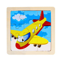 Mini Size 11*11CM Kids Toy Wood Puzzle  Wooden 3D Puzzle Jigsaw for Children Baby Cartoon Animal/Traffic Puzzles Educational Toy