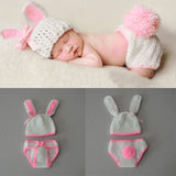 Newborn Baby Photography Props girl Boy Animal Pants Knit Hat Set Cute Baby Hand Made Crochet Costume Photo Shoot Clothes