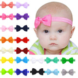 20pcs/lot kids Small Bow Tie Headband DIY Grosgrain Ribbon Bow Elastic Hair Bands Hair Accessorie