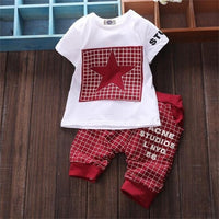 2pcs Baby boy clothing set Brand summer kids clothes sets t-shirt+pants suit Star Printed Clothes newborn sport suits 2019 new