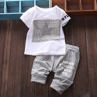 2pcs Baby boy clothing set Brand summer kids clothes sets t-shirt+pants suit Star Printed Clothes newborn sport suits 2019 new