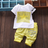 2pcs Baby boy clothing set Brand summer kids clothes sets t-shirt+pants suit Star Printed Clothes newborn sport suits 2019 new